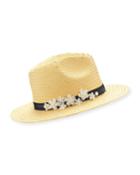 Floral Straw Panama Hat