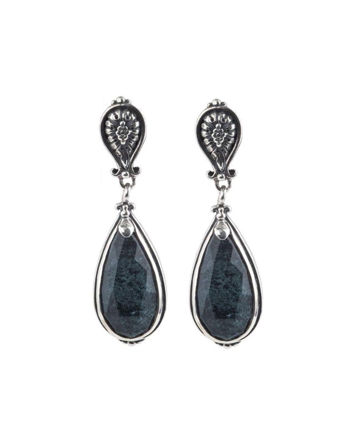 Specular Hematite Doublet Earrings