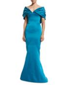 Off-the-shoulder Mermaid Gown, Topaz