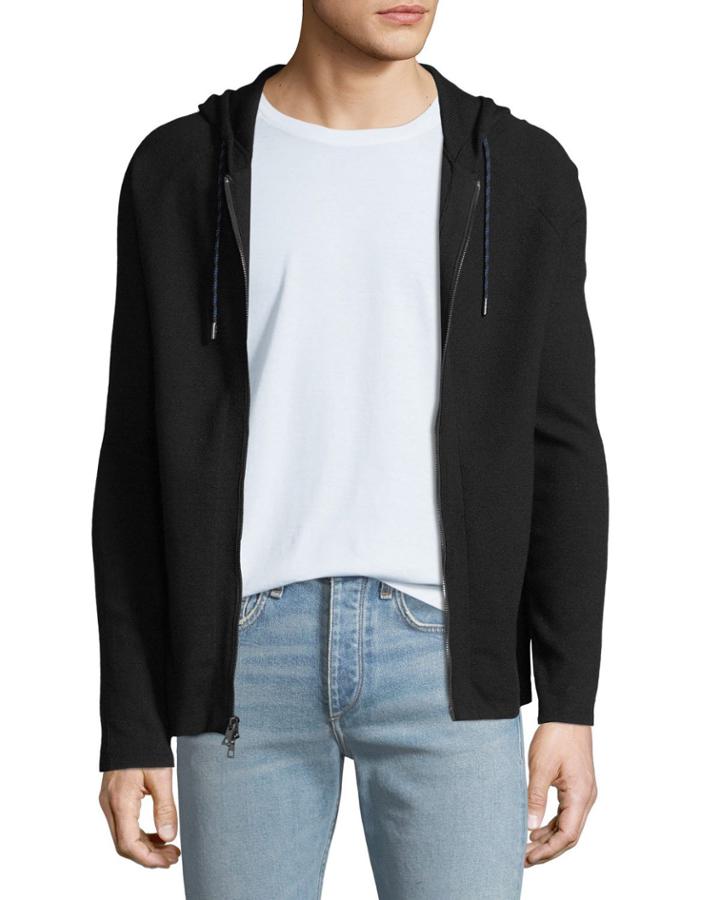 Men's Active Stitch Zip-front Hoodie