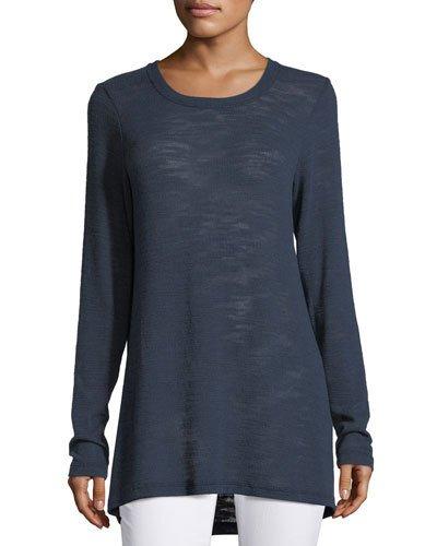 Long-sleeve High-low Top