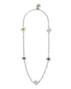 18k White Gold Stone-station Necklace