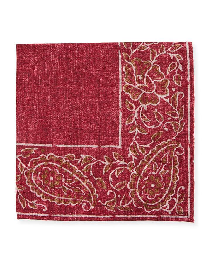 Printed Silk/cotton Pocket
