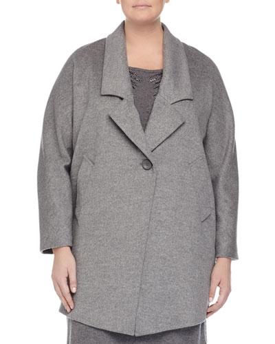 Nobile Wool One-button Jacket, Gray,
