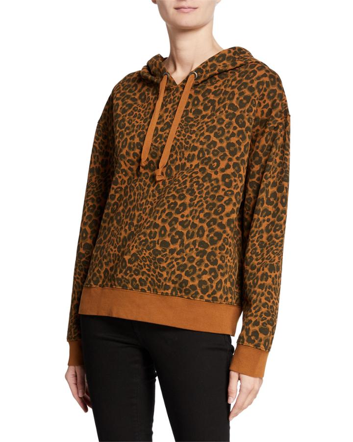 Venice Leopard-print Cotton Hoodie