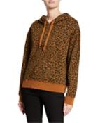 Venice Leopard-print Cotton Hoodie