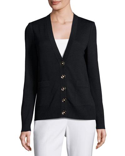 Santana Kint V-neck Cardigan, Black