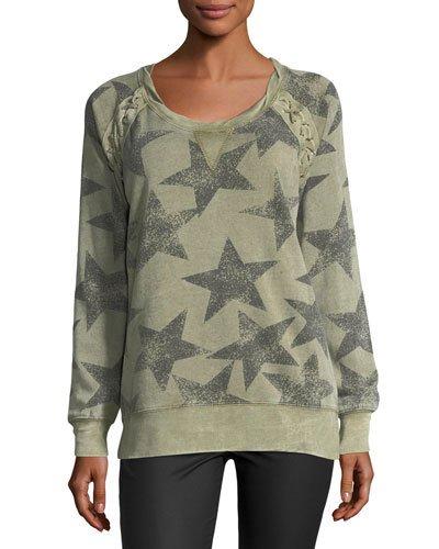 Raglan-sleeve Star-print