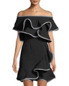 Off-the-shoulder Flounce Dress