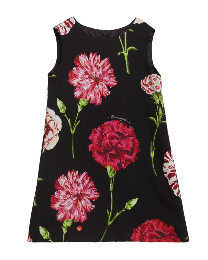 Girl's Sleeveless Floral Dress,