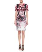 Tulip-print Contrast-inset