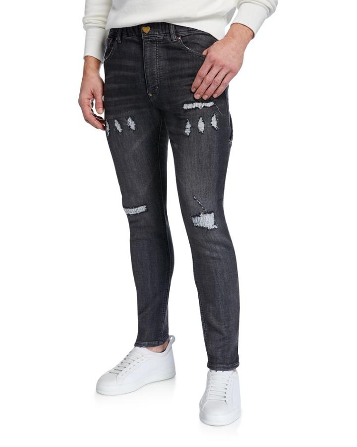 Men's Hbz Distressed-denim