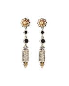 Asteri Etched Onyx & Diamond Dangle Earrings