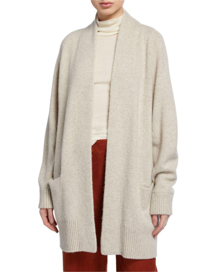 Raglan-sleeve Cashmere Cardigan
