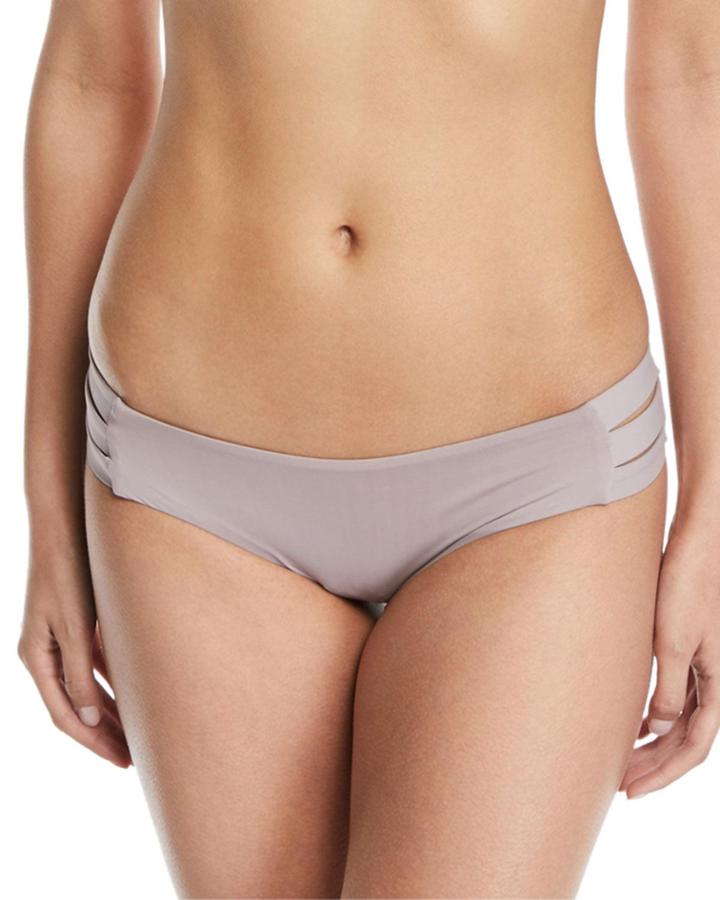 Emelia Triple-strap Swim Bikini Bottom, U-taupia