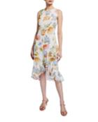Floral Chiffon Ruffle High-low