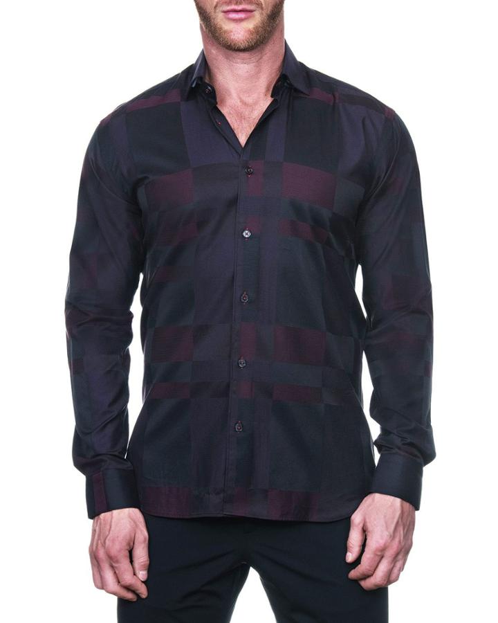 Men's Fibonacci Shaped Sport Shirt - Classy Red