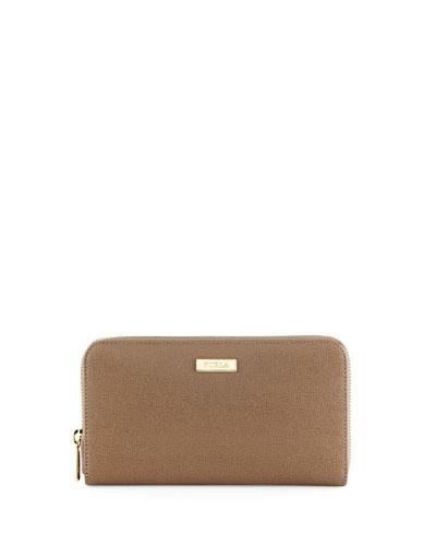 Classic Xl Zip-around Leather Wallet, Daino