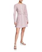 Stripe Poplin Long-sleeve Mini