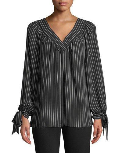 V-neck Tie-cuff