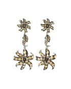 Ayu Sterling & 18k Jasmine Triple-drop Earrings