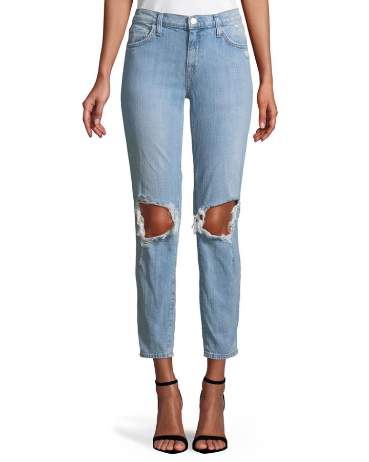 The Fling Ripped-knee Denim Jeans,