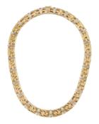 Lc Estate Jewelry Collection Estate Two-tone 14k Link Collar Necklace, Women's, Gold
