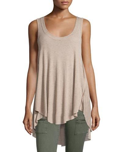 Scoop-neck Trapeze Camisole, Tan