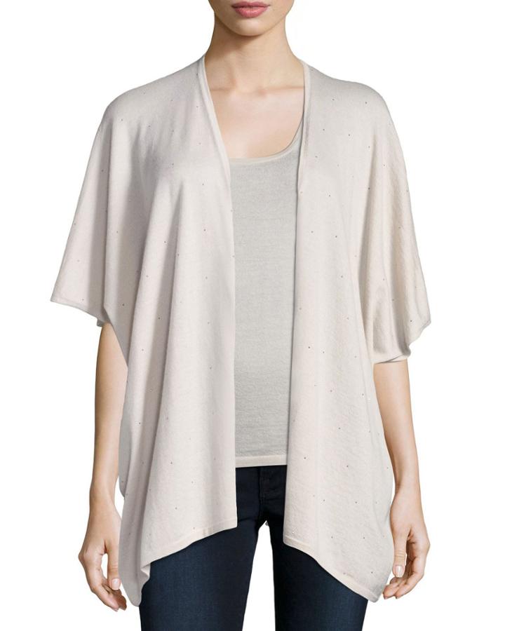 Superfine Crystal Cashmere Kimono Cardigan