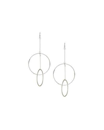 Multi-sphere Drop Hoop Earrings