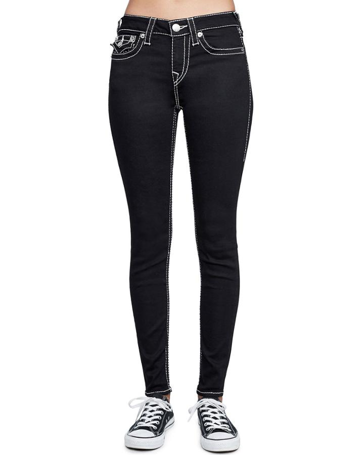 Super-skinny Contrast-stitch Jeans, Black