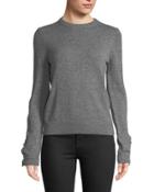 Cashmere Button-sleeve
