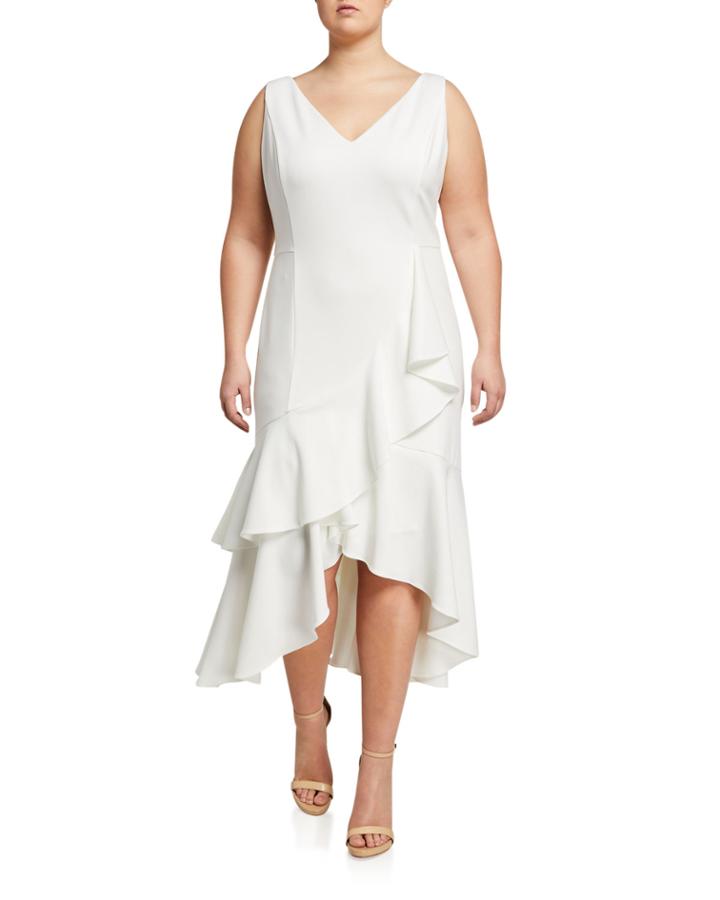 Plus Size Ruffle High-low