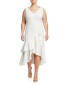 Plus Size Ruffle High-low