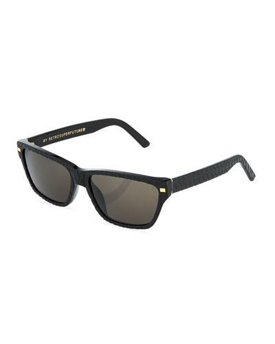 Novanta Textured Rectangle Sunglasses,