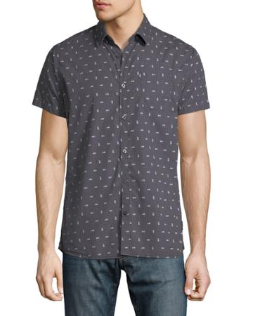 Men's Pineapple Jacquard Short-sleeve