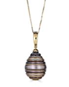 Classic 18k Tahitian Pearl Pendant Necklace,