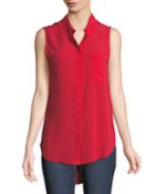 Madden Sleeveless Button-front Tunic