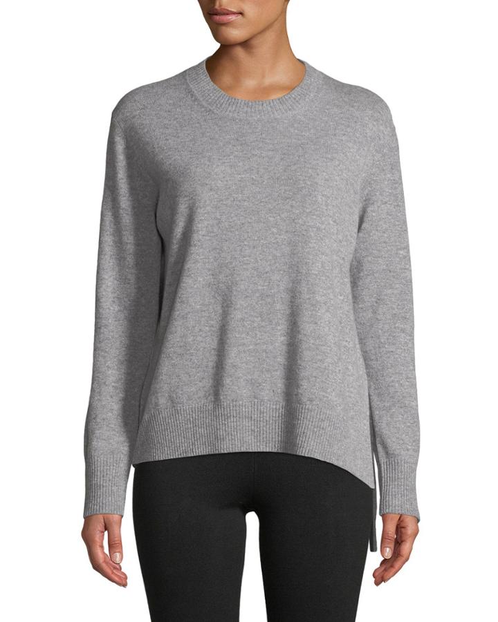 Side-tie Crewneck Cashmere