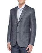 Stair-step Weave Blazer, Gray
