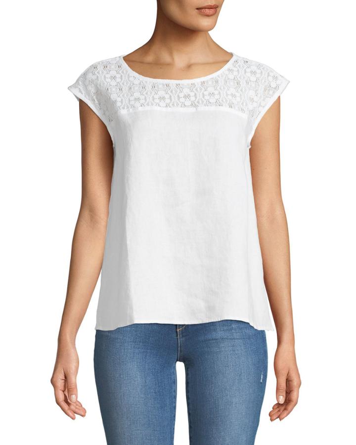 Vickie Crochet-yoke Boxy