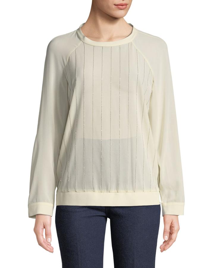 Monili-striped Georgette