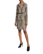 Front-placket Zip-slit Dress