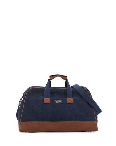 Men's Denim Weekender Bag, Dark