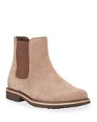 Men's Gored Nubuck Chelsea Boots