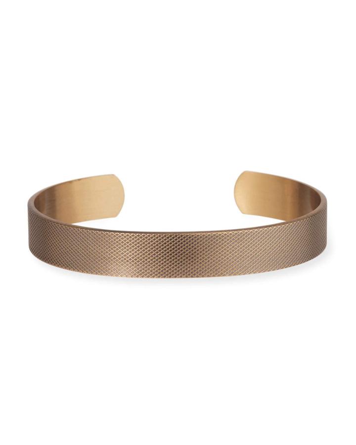 Men's Open Cuff Patterned Bracelet