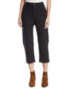 The Saddle Cropped Plaid Trousers