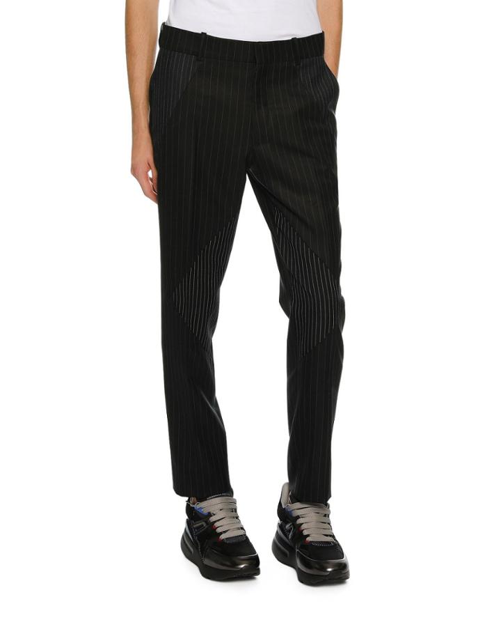 Men's Pinstriped Pieced
