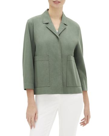 Layken 3/4-sleeve Italian Pima Cotton Bi-stretch Jacket