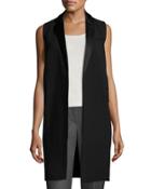 Edie Long Vest, Black